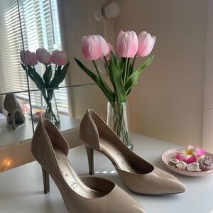 Elegant Beige Women's Heels